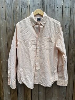 Todd Snyder Light Peach Long-Sleeve Button-Down Shirt